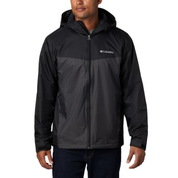 Columbia Glennaker Sherpa Lined, Chamarras Negros Grises Oscuro Para Hombre | 862053-RTL